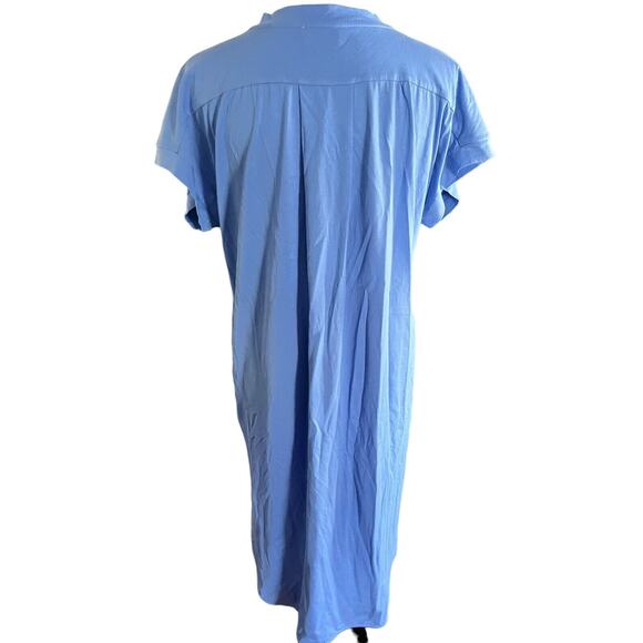 Pluto Lenny Morning Gown Sleep Dress Night Lingerie •Women 38/S• Blue Portugal - Picture 5 of 10